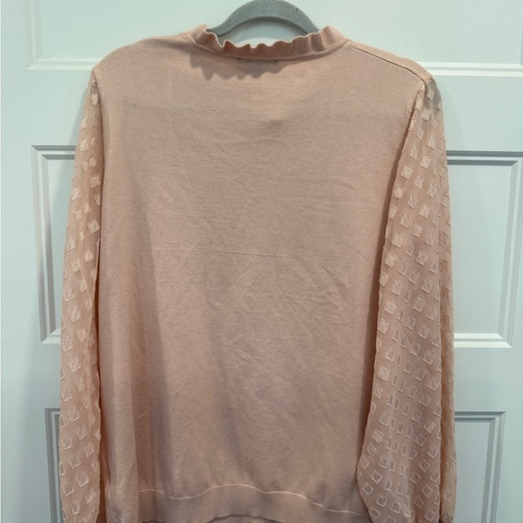 Adrianna Papell Ruffled Peach Top XL - Picture 6 of 7